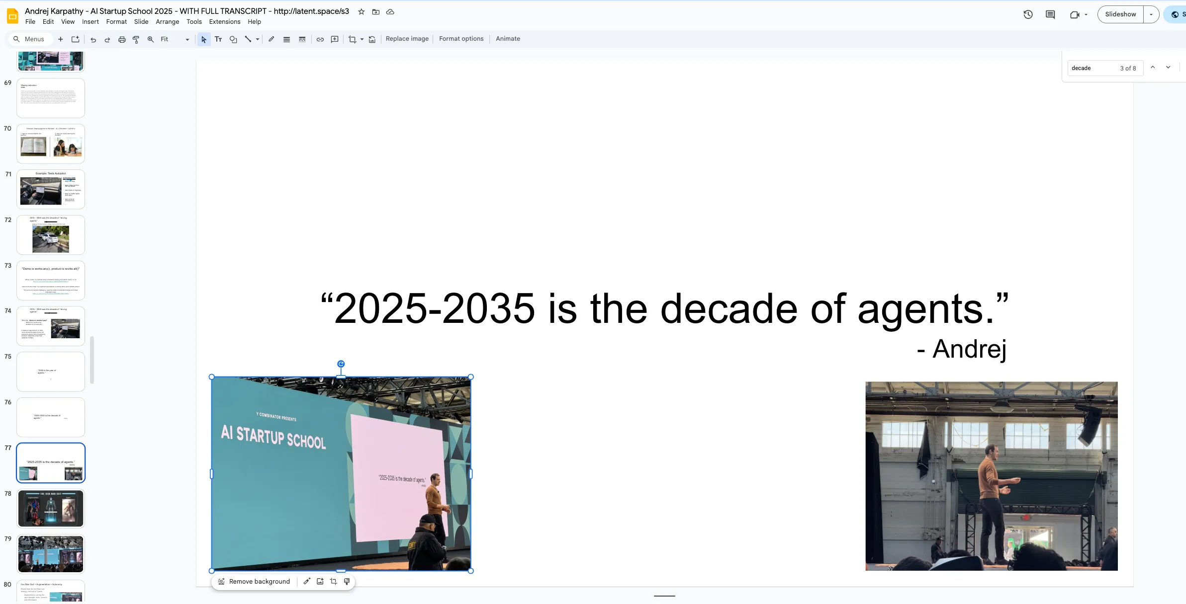 Decade of Agents
